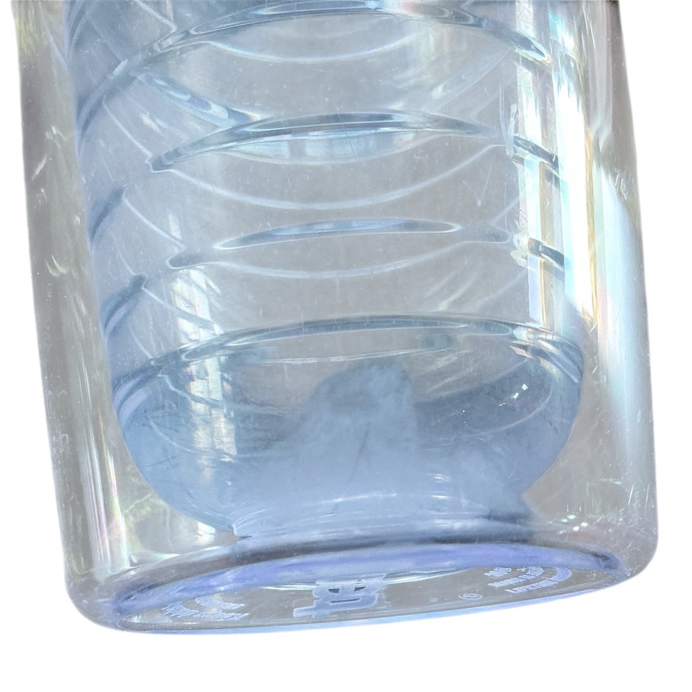Buc-ees 24oz Clear Plastic Travel Mug/Cup Beaver Tumbler Patch Red Tervis Lid - Picture 5 of 5